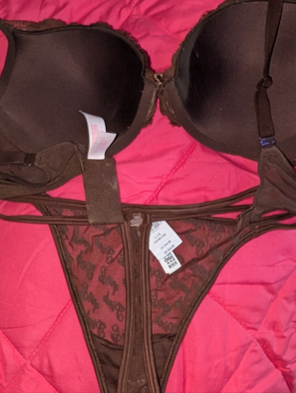 Victoria's Secret Bra & Thong Set 38 B & LG NWT - Picture 4 of 5